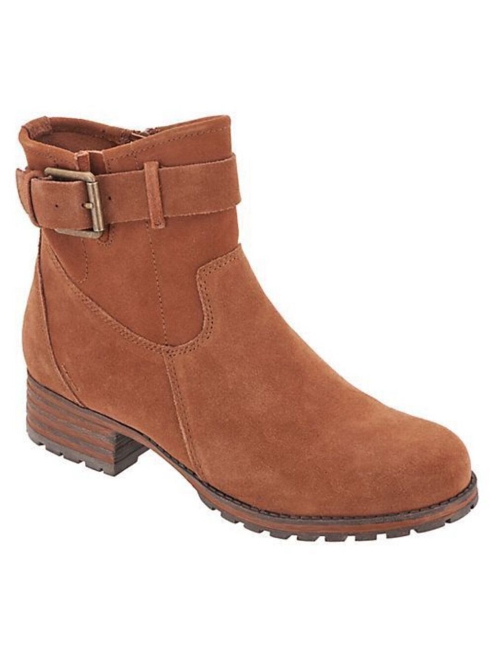 Clarks Marana Amber Tan Suede Ankle Boot Bootie 8.5